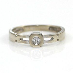 Solid 14K Gold Natural Diamond Child Kid Ring 3.75